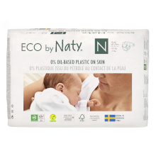 Органические подгузники Eco by Naty Размер N ( до 4,5 кг) 25 шт