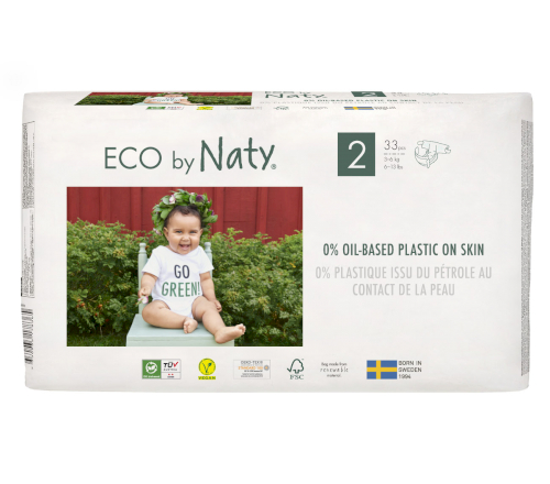 Органические подгузники Eco by Naty Размер 2 (3-6 кг) 33 шт
