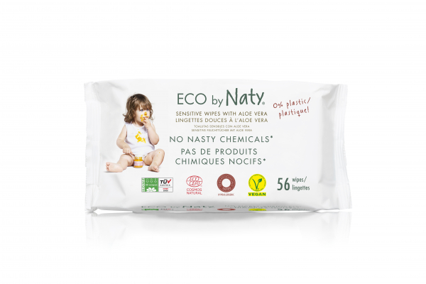 Органические влажные салфетки с алоэ Eco by Naty 56 шт