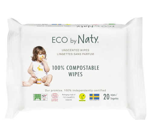 Органические влажные салфетки без запаха Eco by Naty 20 шт