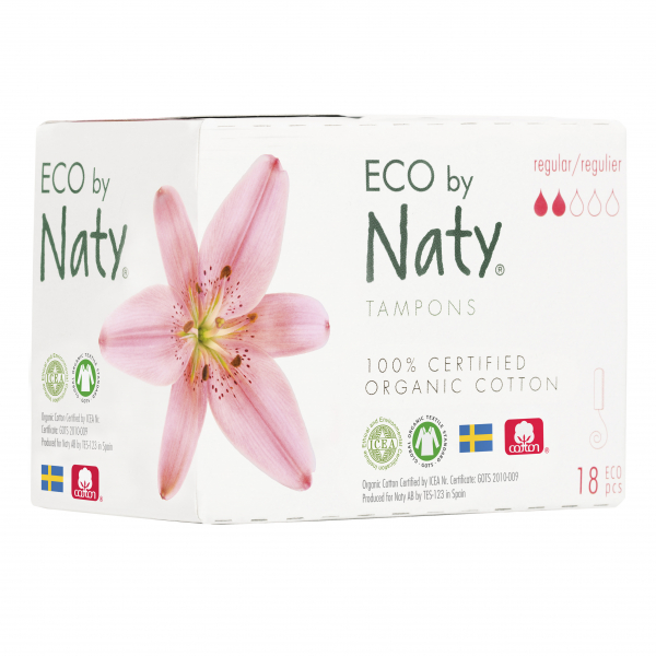 Органические тампоны Regular Eco by Naty (на 2 капли) 18 шт