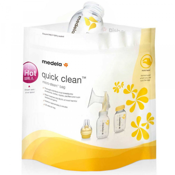 Пакеты для паровой стерилизации в микроволновой печи Medela (Quick Clean Microwave Bags) 5 шт.