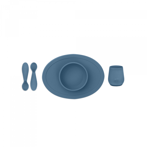 Перший набір посуду EZPZ (4 предмета) синій