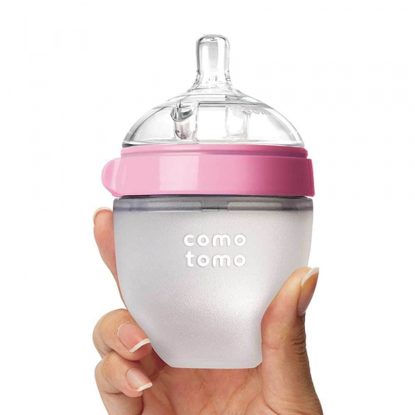 Антиколиковая бутылочка Comotomo (150 мл) розовая