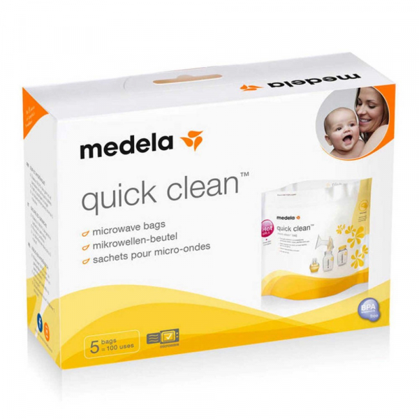 Пакеты для паровой стерилизации в микроволновой печи Medela (Quick Clean Microwave Bags) 5 шт.