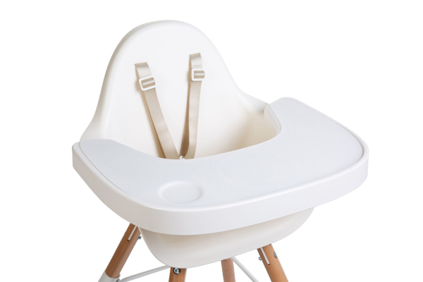 Столик к стулу для кормления Childhome Evolu с силиконовым подносом (white)